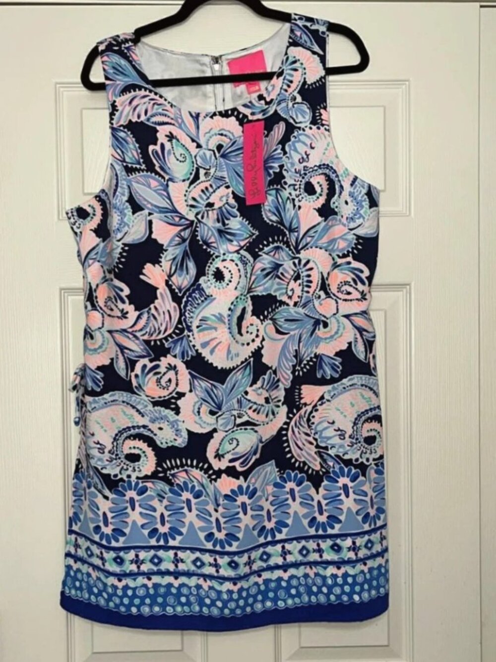 Lilly Pulitzer NWT Donna Romper (High Tide Navy Holy Flockamolie Romper) Sz 16 - Picture 3 of 3